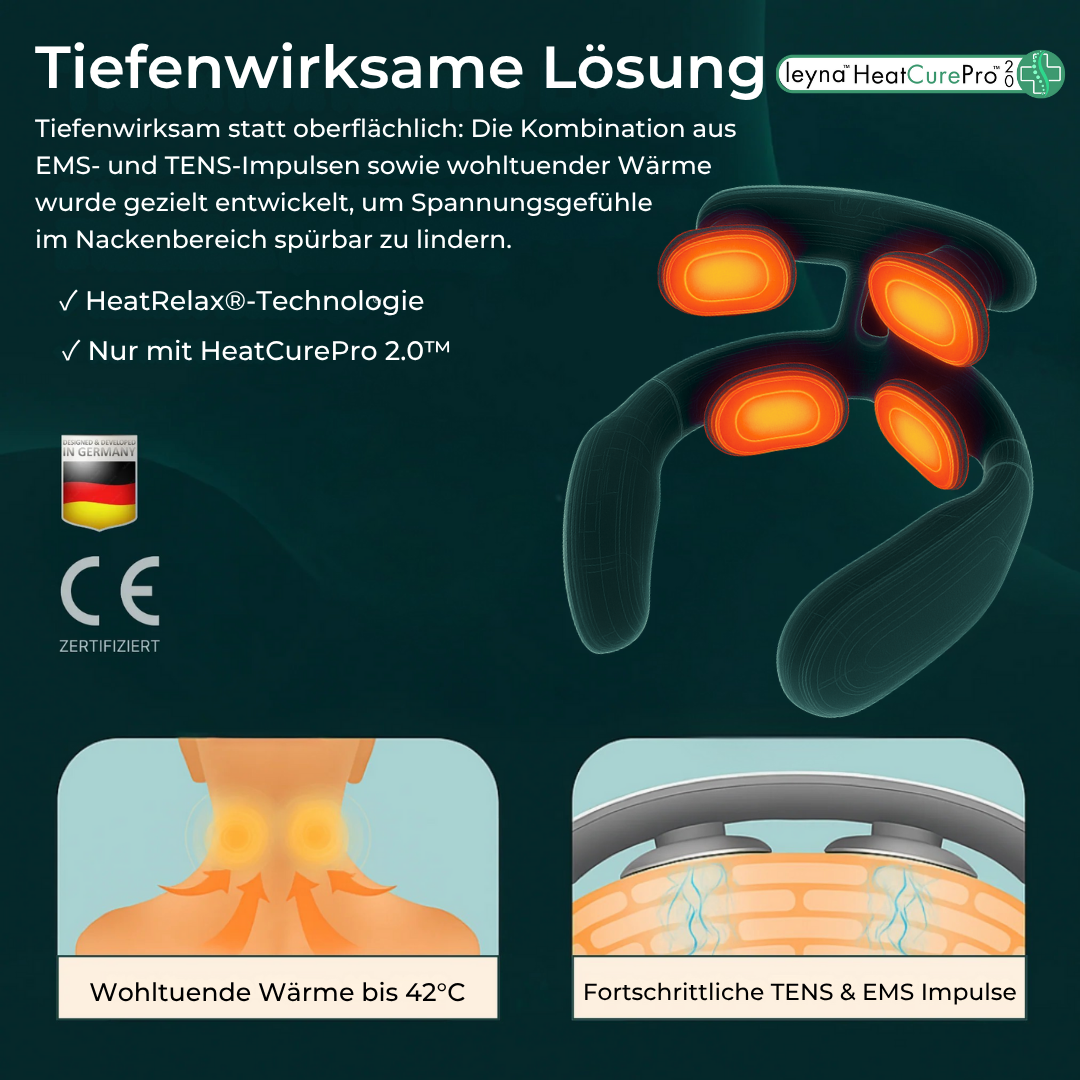 HeatCurePro 2.0™ – Professionelle Tiefenwärme-Massage für deinen Nacken
