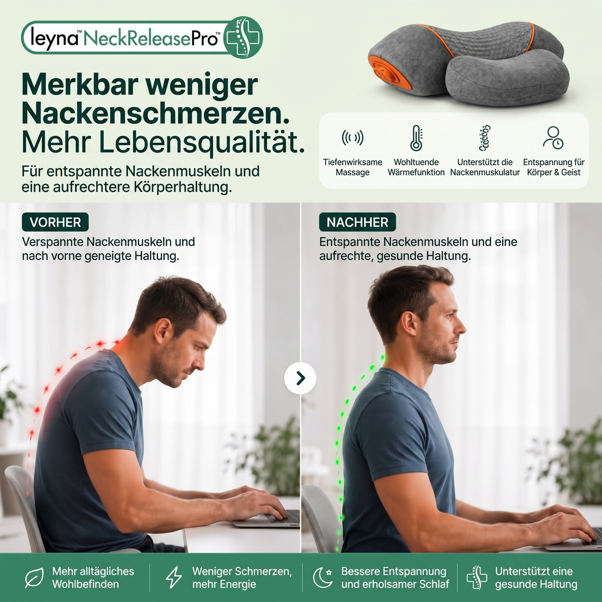 NeckRelease Proâą - Adaptive 3-Phasen-Nackenentlastung