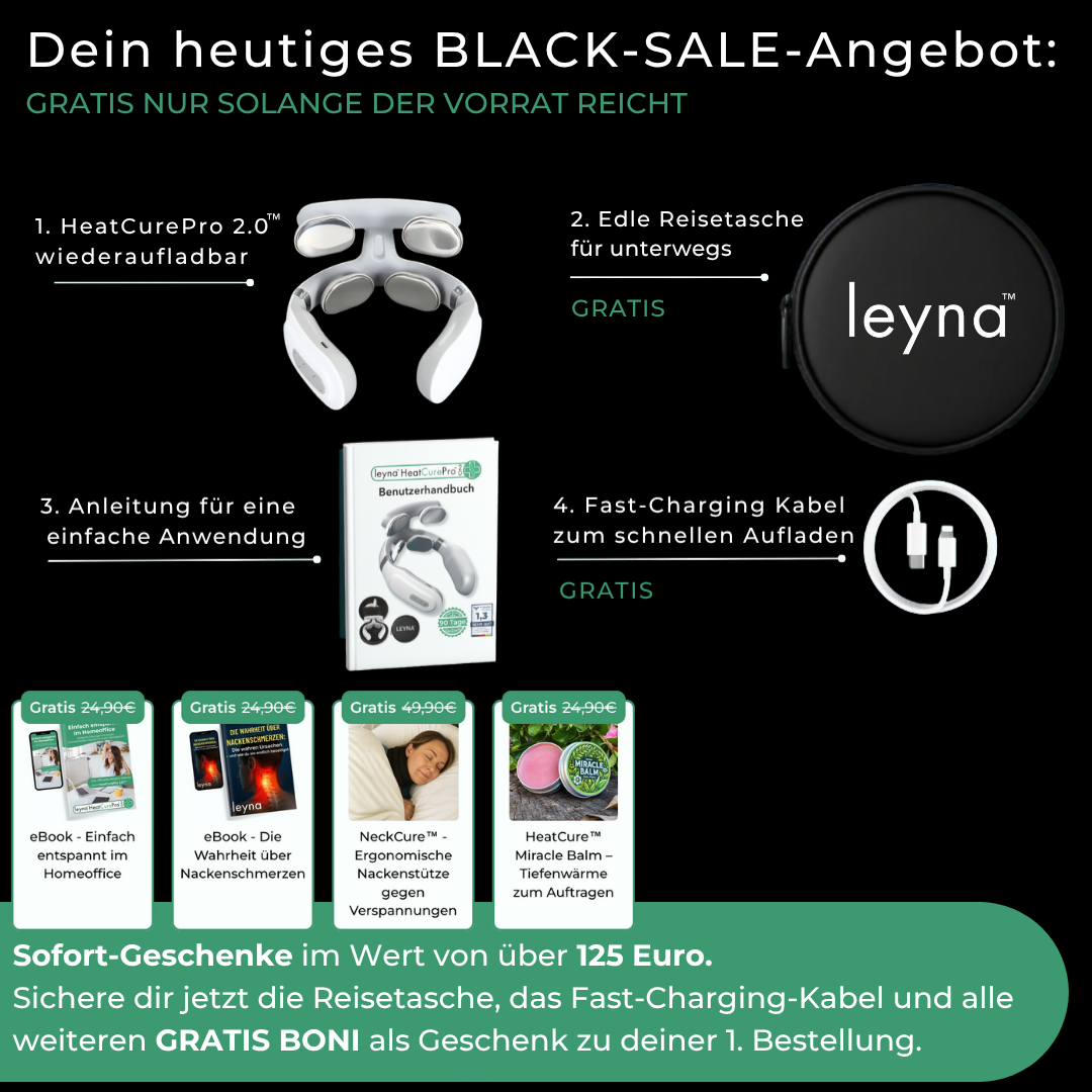 HeatCurePro 2.0™ – Professionelle Tiefenwärme-Massage für deinen Nacken