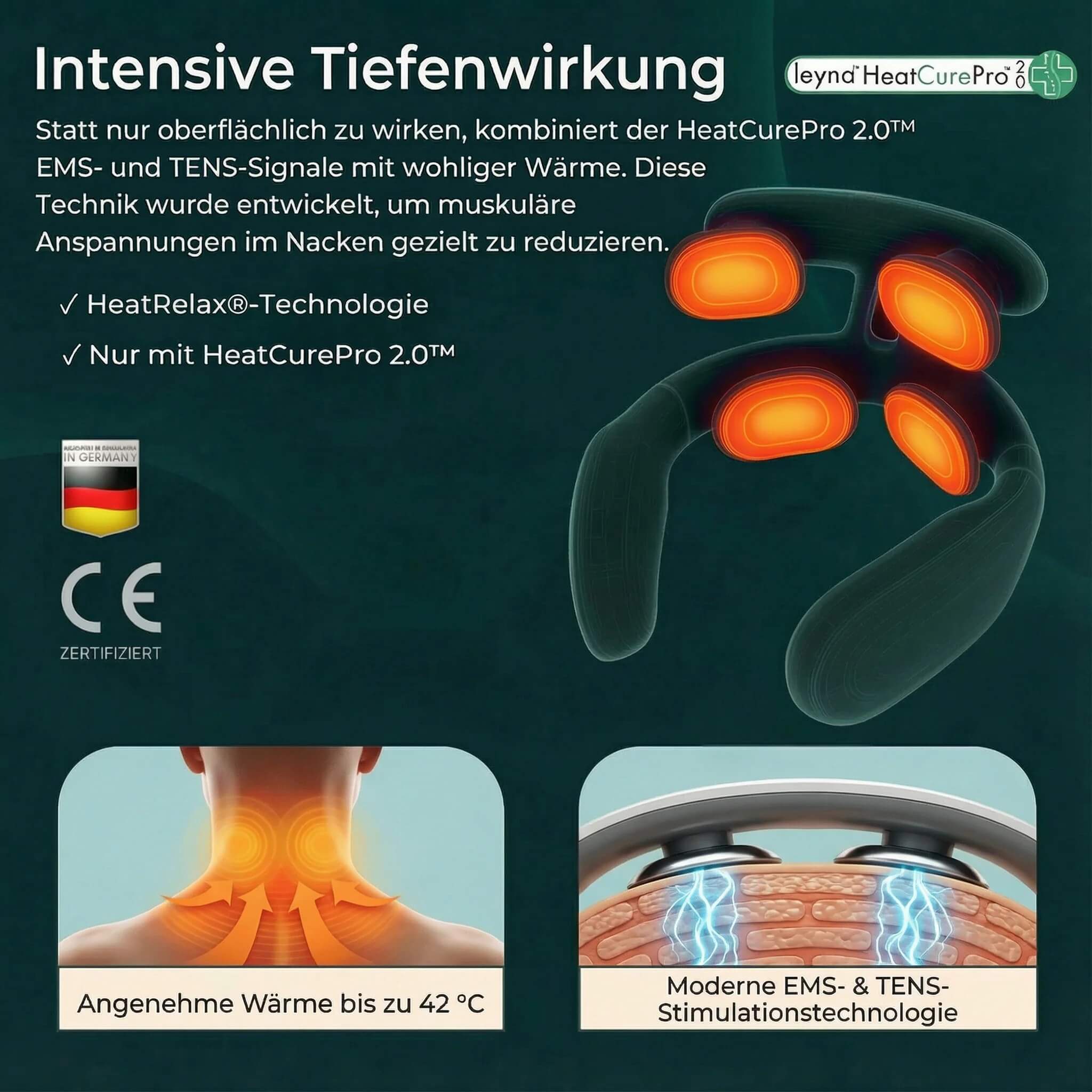 HeatCurePro 2.0 – Professionelle Tiefenwärme-Massage für deinen Nacken