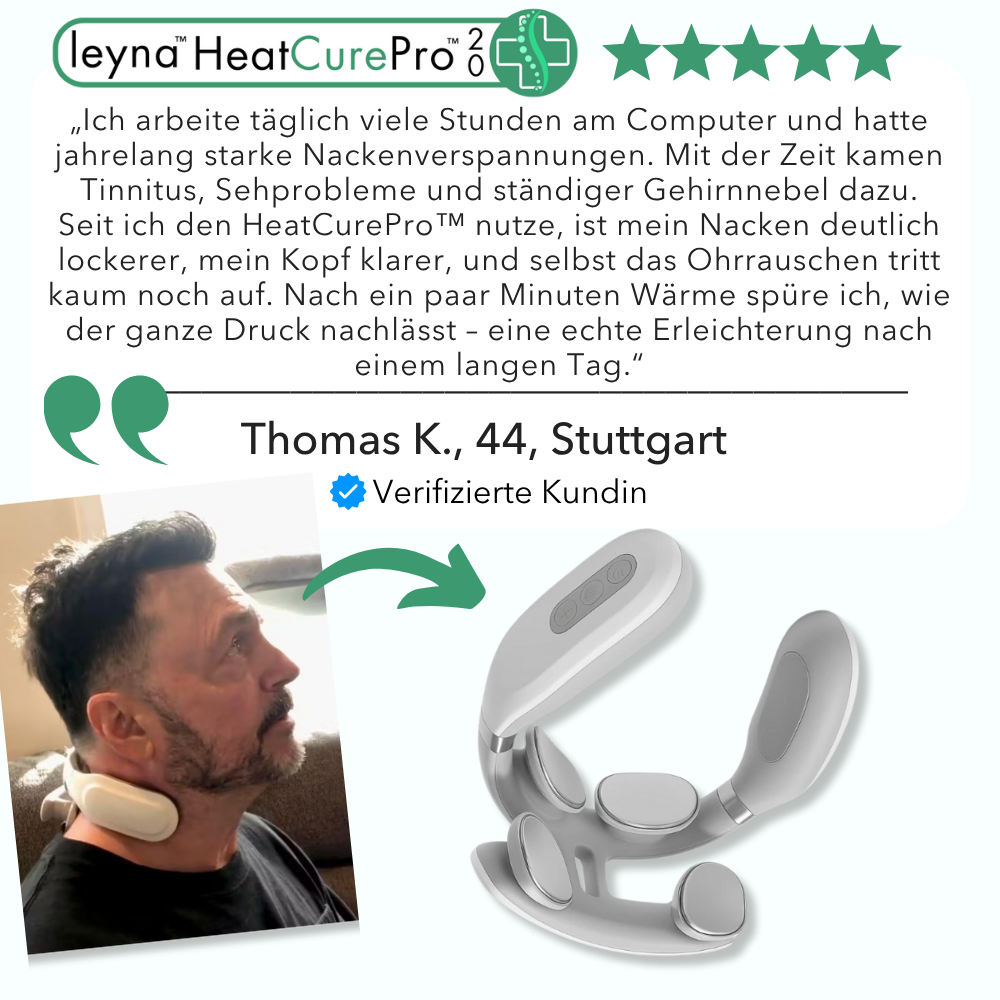 HeatCurePro 2.0™ – Professionelle Tiefenwärme-Massage für deinen Nacken