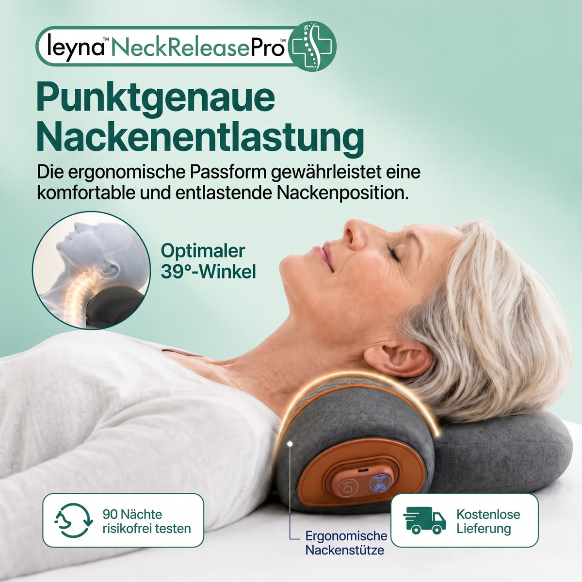 NeckRelease Pro™ - Adaptive 3-Phasen-Nackenentlastung