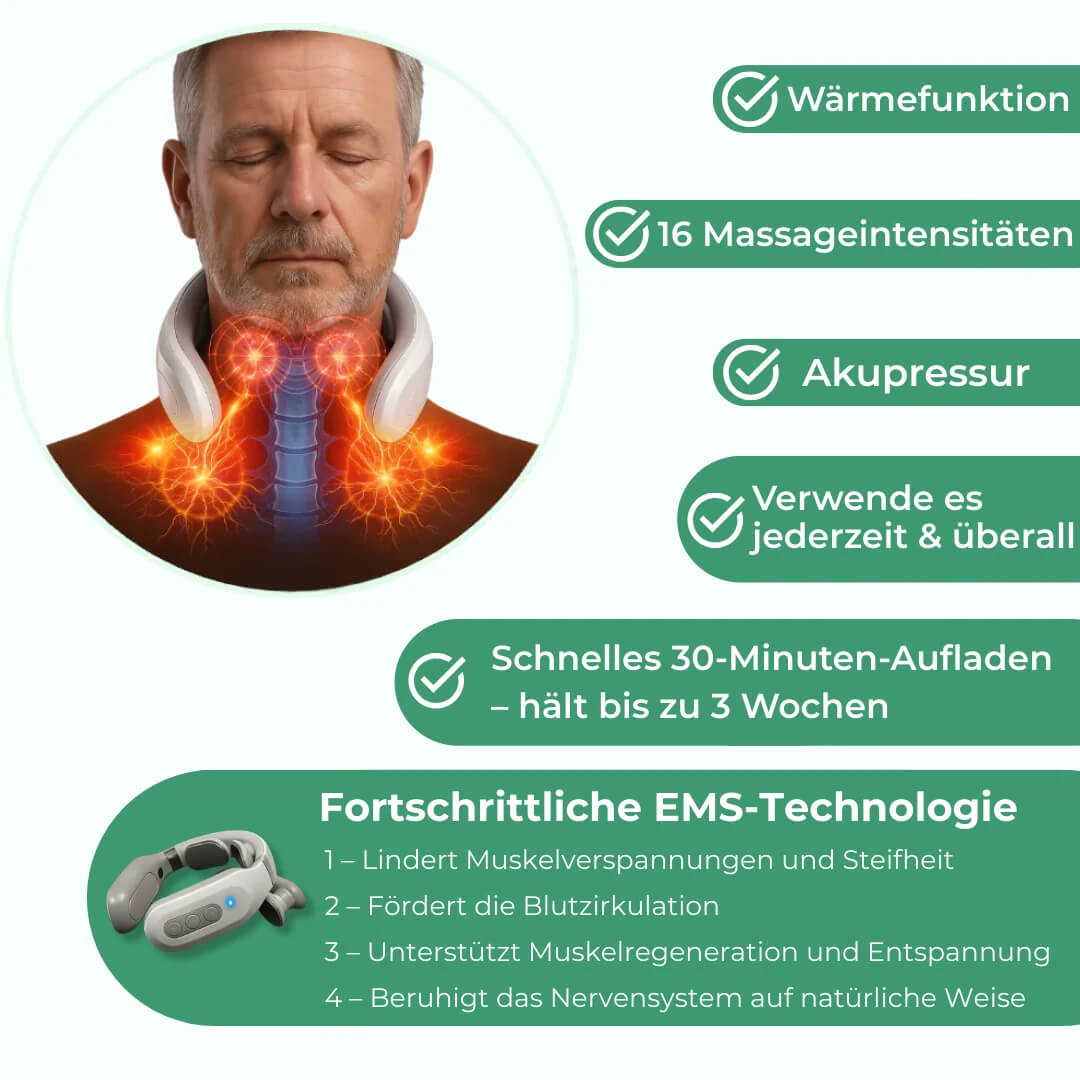 HeatCurePro 2.0 – Professionelle Tiefenwärme-Massage für deinen Nacken